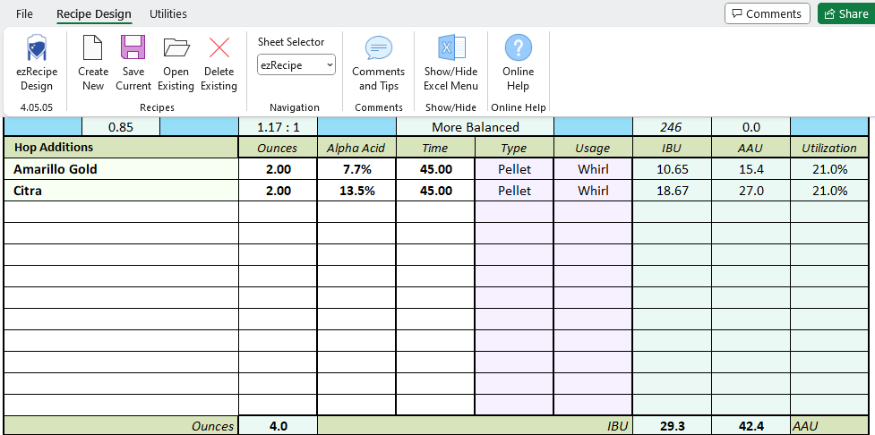 Hop Addition Editor